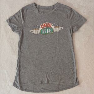 Friends TV Sitcom Central Perk Graphic Funny Tee Womens Shirt Size L Gray